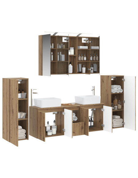 Set di mobili per il bagno 6 pcs Rovere Artigianale
