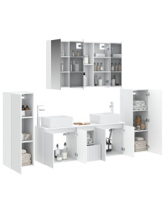 Set di mobili per il bagno 6 pcs Bianco 2