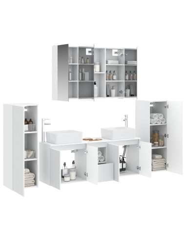 Set di mobili per il bagno 6 pcs Bianco