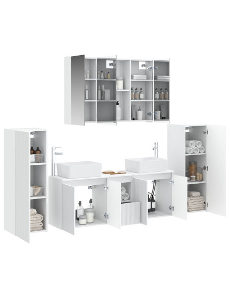 Set di mobili per il bagno 6 pcs Bianco