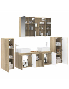 Set di mobili per il bagno 6 pcs Rovere Sonoma 2