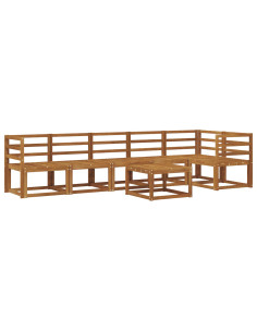 Set di divani da esterno 7 pcs Naturale 2