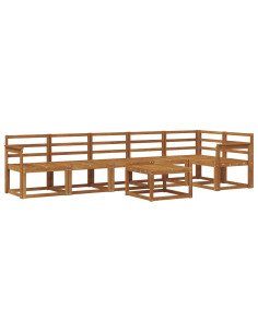 Set di divani da esterno 7 pcs Naturale 2