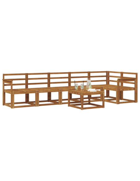 Set di divani da esterno 7 pcs Naturale