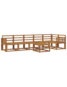 Set di divani da esterno 7 pcs Naturale 2