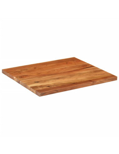Piano Tavolo 100x80x2,5 cm Rettangolare Legno Massello Acacia