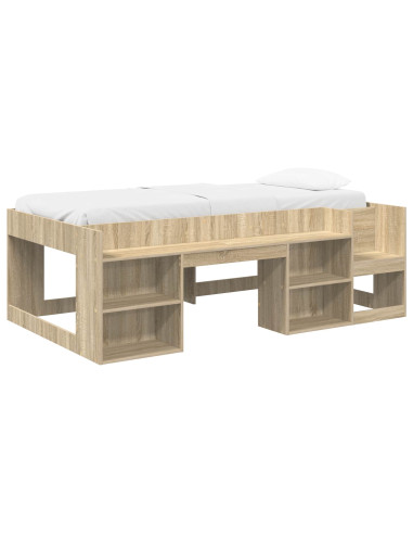 Telaio del letto con storage Rovere Sonoma 90 x 200 cm