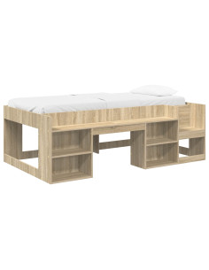 Telaio del letto con storage Rovere Sonoma 98.5 x 200 cm