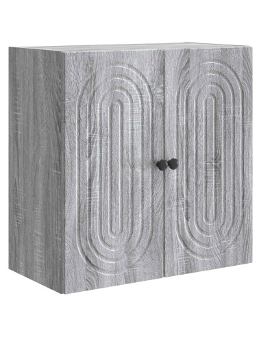 Mobiletto a muro Sonoma grigio 59 x 31 x 60 cm