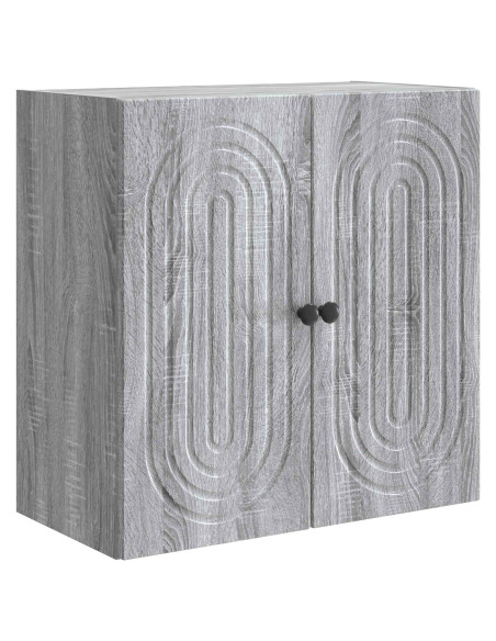 Mobiletto a muro Sonoma grigio 59 x 31 x 60 cm