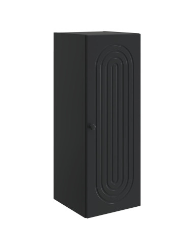 Mobiletto a muro Nero 33 x 34,5 x 90 cm Legno ingegnerizzato