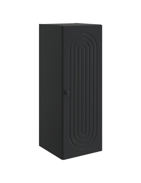Mobiletto a muro Nero 33 x 34,5 x 90 cm Legno ingegnerizzato