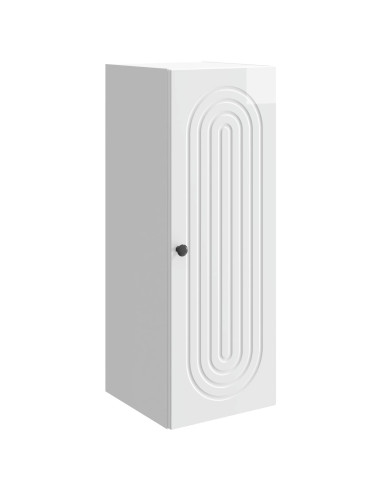 Mobiletto a muro Bianco Lucido 33 x 34,5 x 90 cm