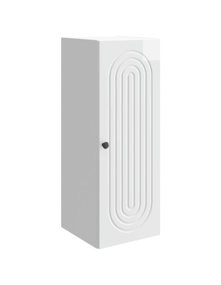 Mobiletto a muro Bianco Lucido 33 x 34,5 x 90 cm