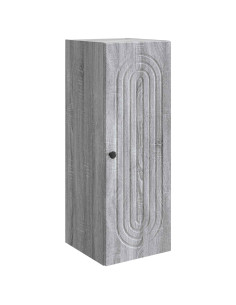 Mobiletto a muro Sonoma grigio 33 x 34,5 x 90 cm