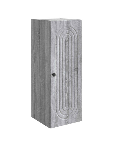 Mobiletto a muro Sonoma grigio 33 x 34,5 x 90 cm