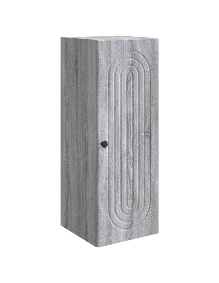 Mobiletto a muro Sonoma grigio 33 x 34,5 x 90 cm