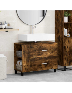 Mobiletto da bagno Rovere Fumo 80 x 35 x 60 cm