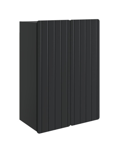 Mobiletto a muro Nero 66 x 34,5 x 92 cm Legno ingegnerizzato