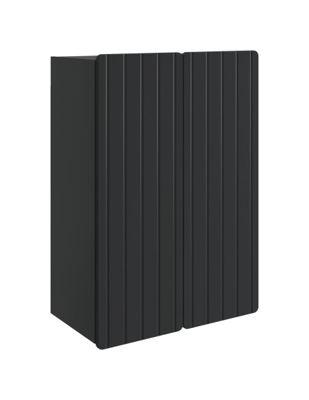 Mobiletto a muro Nero 66 x 34,5 x 92 cm Legno ingegnerizzato
