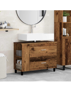 Mobiletto da bagno Legno antico 80 x 35 x 60 cm