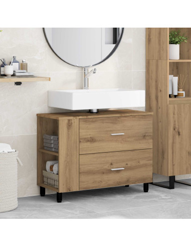 Mobiletto da bagno Rovere Artigianale 80 x 35 x 60 cm