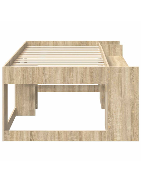 Telaio del letto con storage Rovere Sonoma 90 x 200 cm