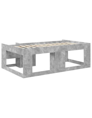 Telaio del letto con storage Grigio Cemento 75 x 190 cm