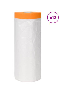 Telo per polvere con nastro adesivo 12 pcs 210 x 2000 cm HDPE 2