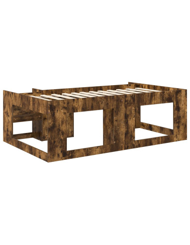 Telaio del letto con storage Rovere Fumo 75 x 190 cm