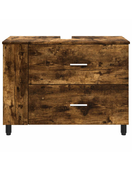 Mobiletto da bagno Rovere Fumo 80 x 35 x 60 cm