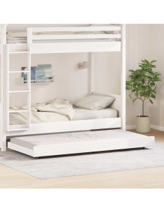 Struttura del letto Bianco 75 x 190 cm Pino massello