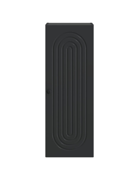 Mobiletto a muro Nero 33 x 34,5 x 90 cm Legno ingegnerizzato
