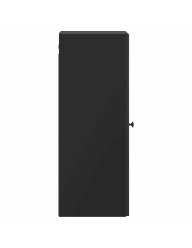 Mobiletto a muro Nero 33 x 34,5 x 90 cm Legno ingegnerizzato