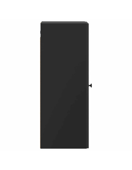 Mobiletto a muro Nero 33 x 34,5 x 90 cm Legno ingegnerizzato