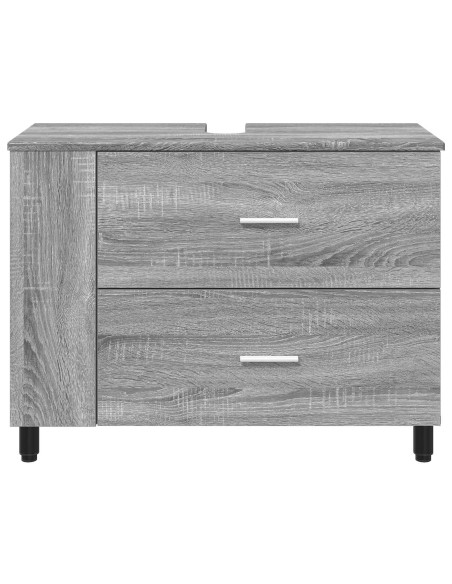 Mobiletto da bagno Sonoma grigio 80 x 35 x 60 cm