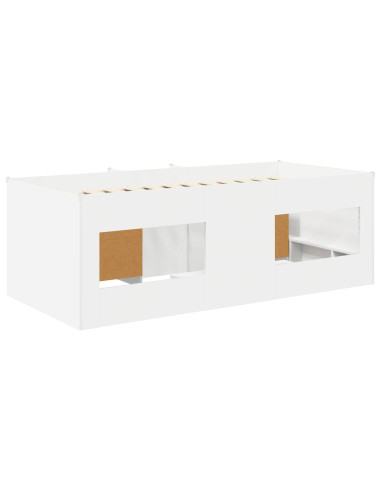 Struttura Letto Loft con Mobile 3 pcs Bianco Legno multistrato