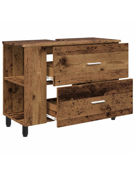 Mobiletto da bagno Legno antico 80 x 35 x 60 cm