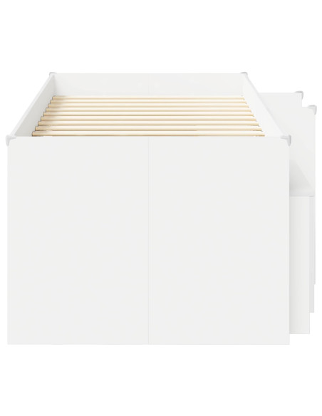 Struttura Letto Loft con Mobile 3 pcs Bianco Legno multistrato