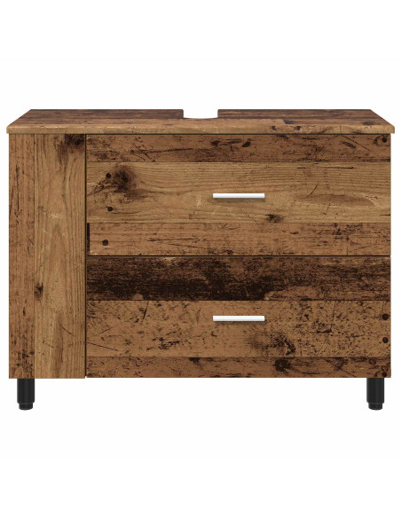Mobiletto da bagno Legno antico 80 x 35 x 60 cm