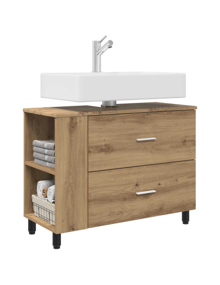 Mobiletto da bagno Rovere Artigianale 80 x 35 x 60 cm