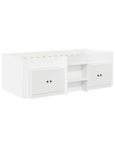 Struttura Letto Loft con Armadietto con porta 3 pcs Bianco 2