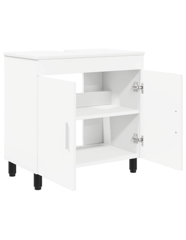 Mobiletto da bagno Bianco 60 x 35 x 60 cm Legno ingegnerizzato