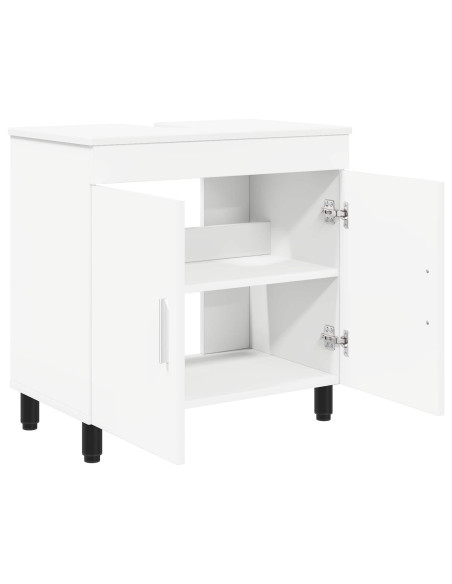 Mobiletto da bagno Bianco 60 x 35 x 60 cm Legno ingegnerizzato