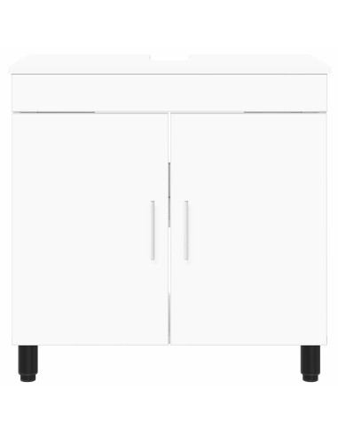 Mobiletto da bagno Bianco 60 x 35 x 60 cm Legno ingegnerizzato