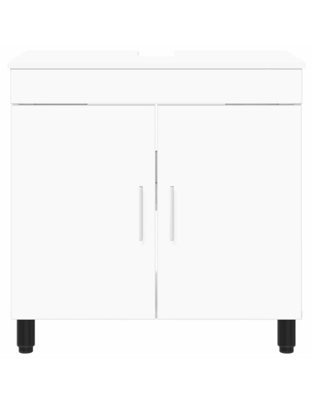 Mobiletto da bagno Bianco 60 x 35 x 60 cm Legno ingegnerizzato