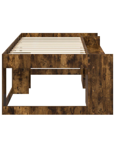Telaio del letto con storage Rovere Fumo 98.5 x 200 cm