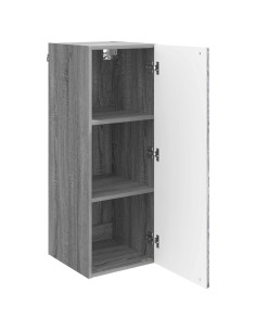 Mobiletto a muro Sonoma grigio 33 x 34,5 x 90 cm 2