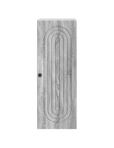 Mobiletto a muro Sonoma grigio 33 x 34,5 x 90 cm