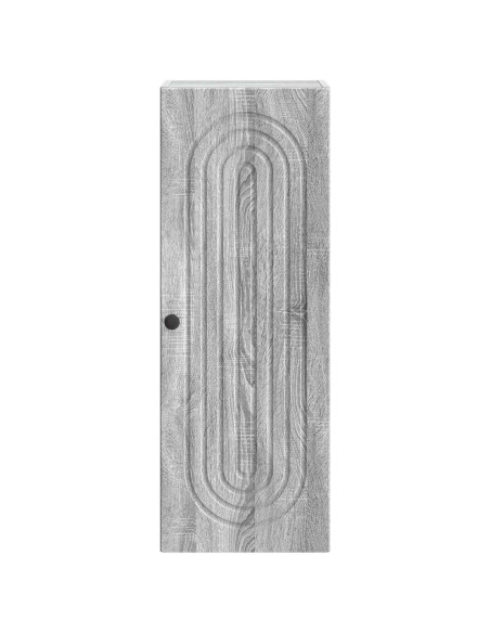 Mobiletto a muro Sonoma grigio 33 x 34,5 x 90 cm